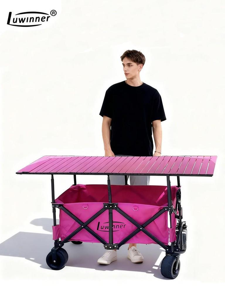 Road Winner Folding Camping Cart: 120-150-167 Versatile Tabletop for Outdoor Markets