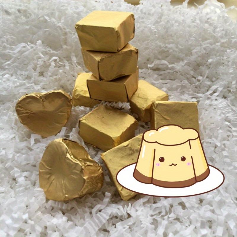 100pcs/pack,15*15cm/6*6inches,chocolate Wrapping Tinfoil,handmade Chocolate Wrapping,gold Foil Paper,moisture-proof,embossed Aluminum Foil Paper