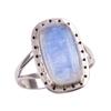 Natural Rainbow Moonstone Gemstone Handmade 925 Solid Silver Gift Ring S.9 M8K68