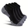 4 Pairs Men's Casual Breathable Moisture Wicking Athletic Invisible Socks Cap High Quality Sports Collar Sole Striped Socks