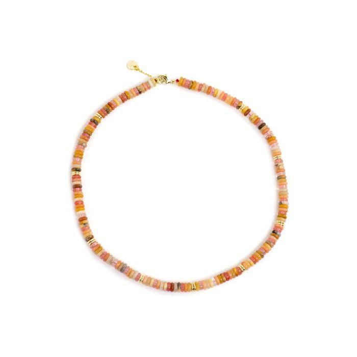 Collier - LUXENTER - Onisu - Finition or jaune 18 carats - Pierres naturelles multicolores - Motif céleste