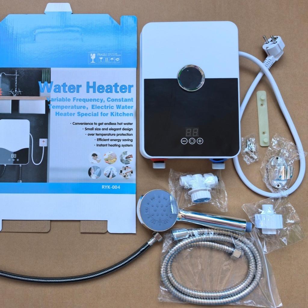 Small Household Bathroom Hot Water Shower Set Small Kitchen Water Heater Digital Display Instant Electric Water Heater