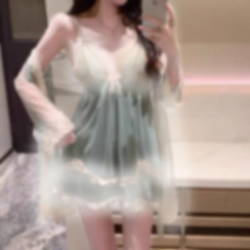 

Чувственный комплект ночной сорочки и камисоли из кружевной сетки M (40-63 kg)