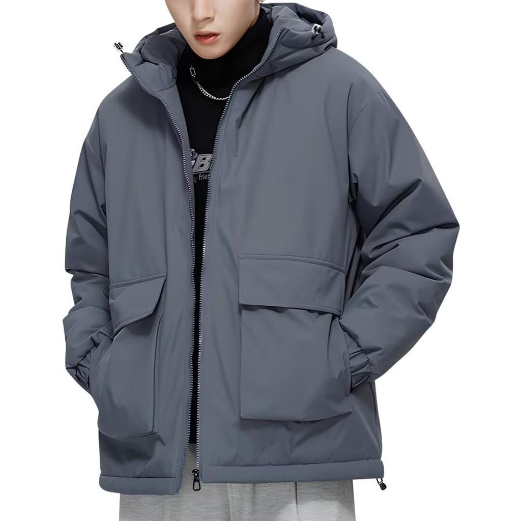 Kayiyasu Down Large Down Outdoor Solid Cold Water Commuting Men's Jacket, M-8XL, Size, Hooded, Jacket, Outerwear, Unisex, Color, Protection,