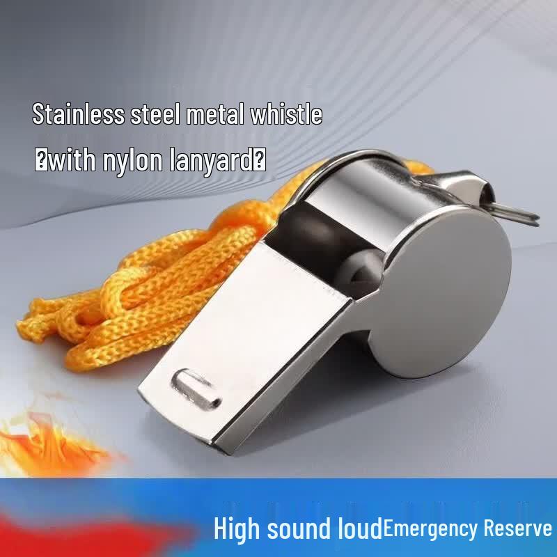 Umbrella Walker Stainless Steel Survival Whistle with Lanyard