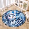 Cute Christmas Day Gift Bell Santa Claus Snowman Christmas Tree round rug Home Soft Decorative Anti slip Chair Mat Carpet Outdoor Floor Mat Carpet 33