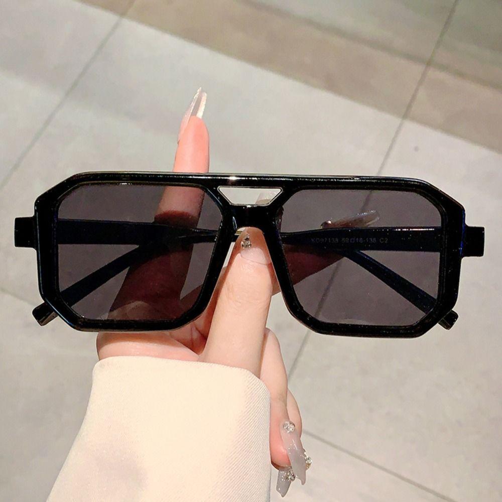 Punk Square Frame Sunglasses Block Glare Street Photos Decoration Uv Resistant Sunglasses Eye Protection Eyewear