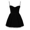 Vintage French Style Women's Spaghetti Strap Cinched Waist Short Party Dress, Skin Whitening Tone Y2K Sexy Club Outfit