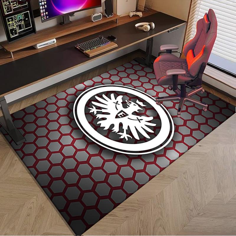 Eintracht Frankfurt Crest Area Rug Office rug, Chair Rug, Decor Carpet Livingroom bedroom Mat, Large Size Fan gifts Christmas gifts