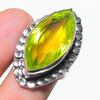 Lemon Quartz Gemstone Adjustable Ring Handmade Marquise Shape Beautiful Jewelry