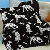 Dalmatian Print Flannel Fleece Blanket, Multi-Use for Office, Home Decor, Bed, Sofa, Car, Nap, Air Conditioning, Perfect Holiday Gift, Contemporary St
