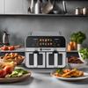 Air Fryer two chambers 9L dual 2400W air fryer dryer