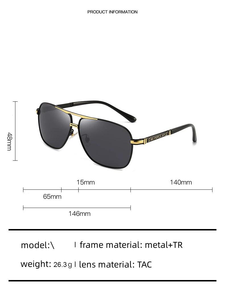 Oversized Vintage Sunglasses Men Women UV400 Photochromic Double Bridge Driving Sun Glasses Fashion Eyewear