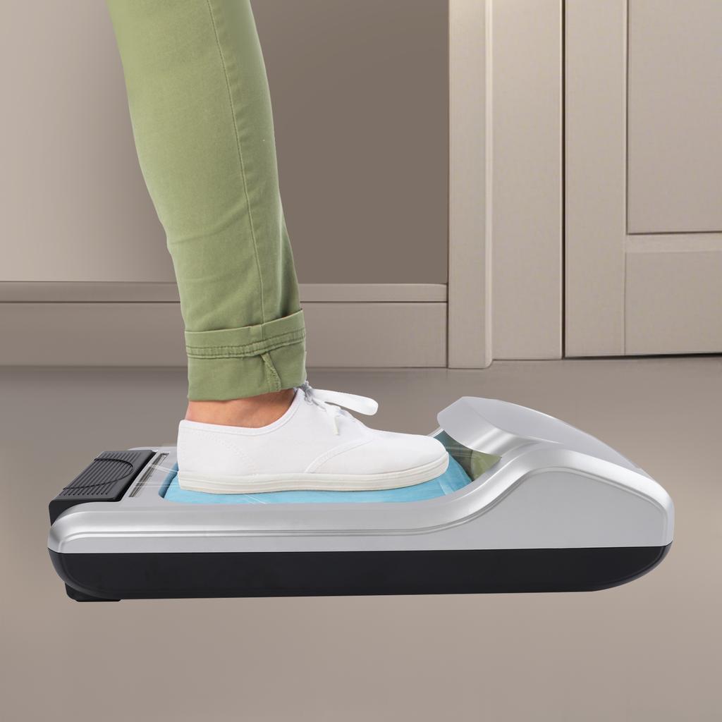 Automatic Shoe Cover Dispenser Machine, Foot Pedal Operated No Power Needed, Dust-Free for Home Hotel Office