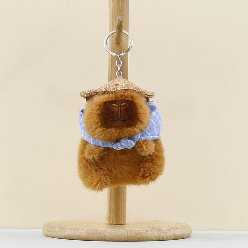 Plush Capybara Cute Backpack Clip Stuffed Animal With Durable Material Toy