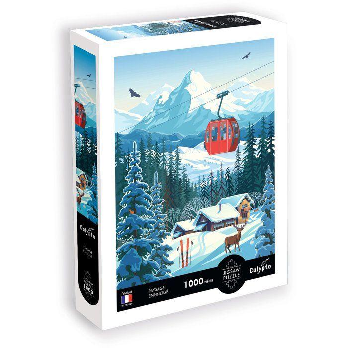 Puzzle - SENTOSPHERE - Calypto - 1000 Pieces - Snowy Landscape - Silky Touch - From 9 Years Old