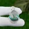 Anniversary Gift For Her Natural Chrysocolla Gemstone Pendant 925 Silver