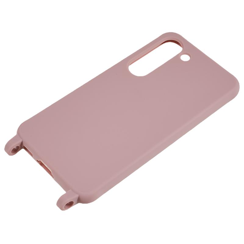 For Samsung Galaxy S23+ Soft TPU Phone Case Matte Finish Smartphone Cover with Wide Lanyard