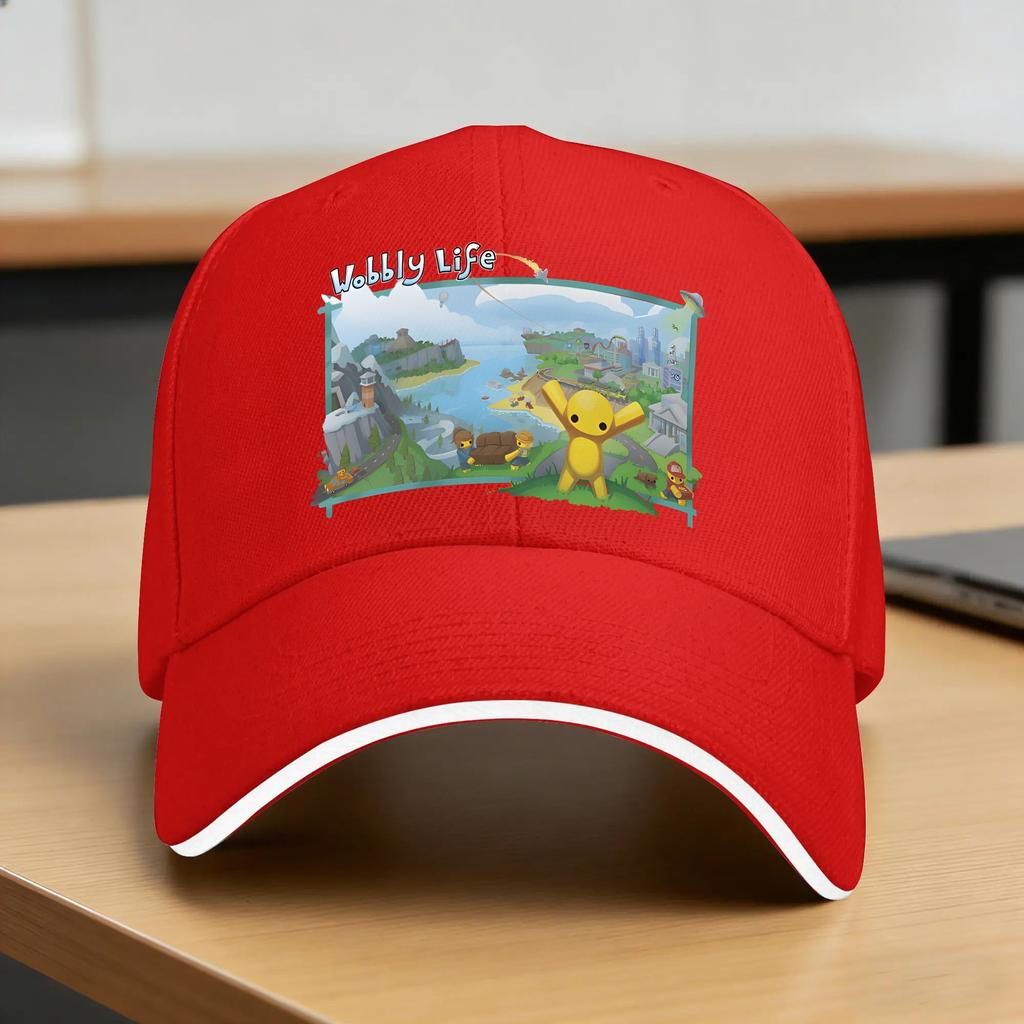 Summer Casual Baseball Cap Wobbly Life Kpop Rock Trucker Hat For Unisex-Teens Sun Visor Diy Print Baseball Caps