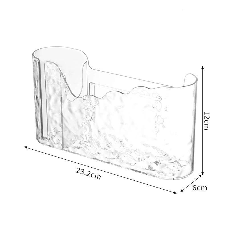 

Wall Mounted Garbage Bag Storage Holder Acrylic Roll Organizer For Kitchen Cabinet Door No Drill A1