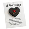 Hockey Inspired Heart Shape Pocket Hug Tokens with Greeting Card For Encouragement And Sports Fan Decors Keepsakes