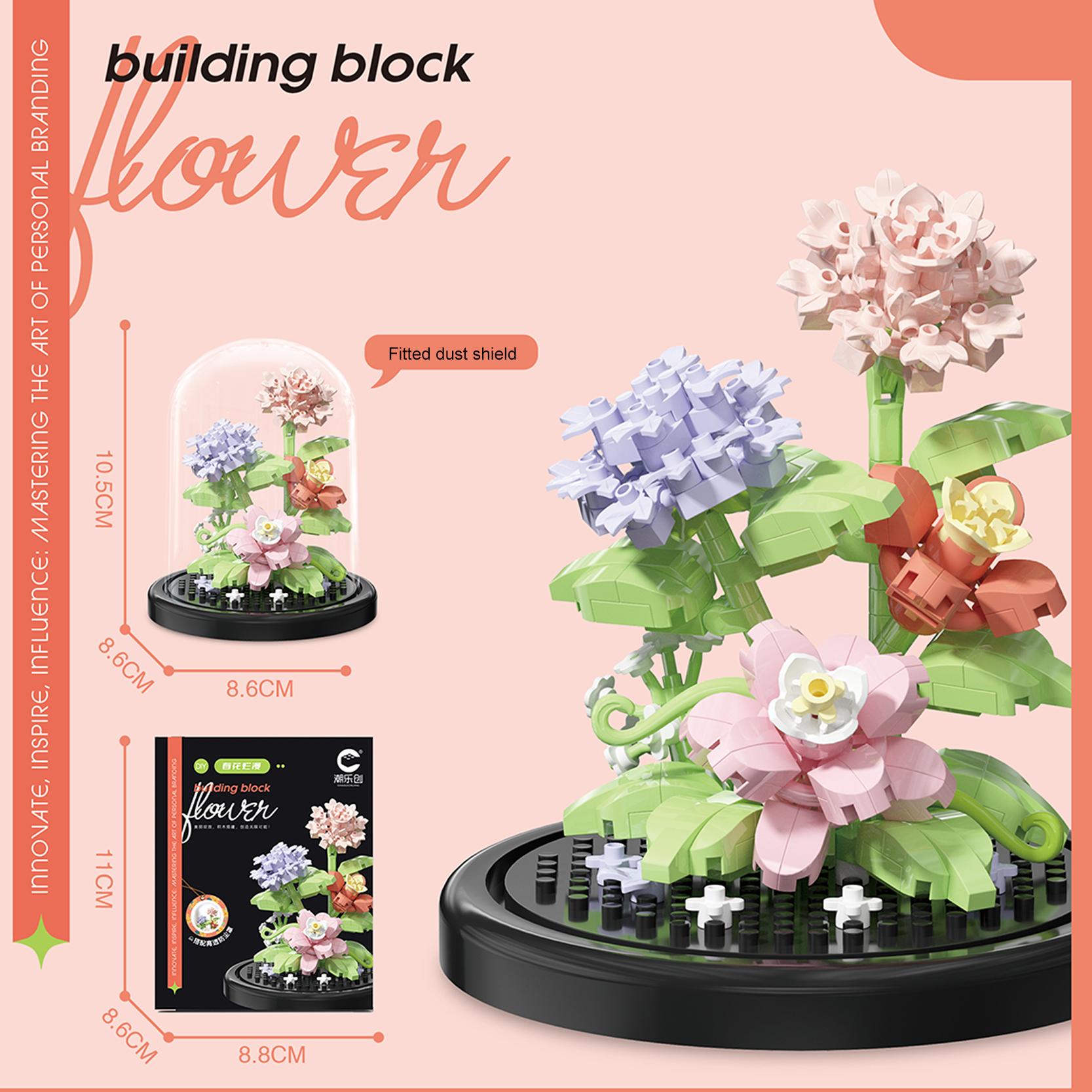Diy Micro Bloemen Bouwstenen Mini Stenen Deeltjes Eeuwig Leven Bloemen Huisdecoratie Assemblage Puzzelspeelgoed Kerstcadeau