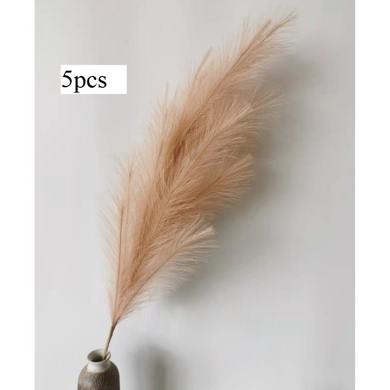 5pcs Extra Large Pampas Grass Stem 120cm Artificial Silk Flower Fluffy Faux Reed Boho Home Wedding Decoration