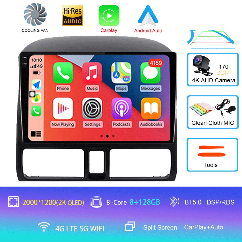 For Honda CR-V CRV 2001 - 2006 Android 14 Car Radio Multimedia Player OLED Screen Navigation GPS CarPlay Stereo 2 DIN Head Unit