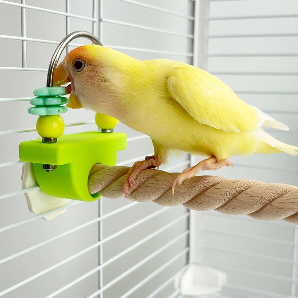 Flower Chew Toy Fun Bird Perch Stand Non-slip Wear-resistant Paw Grinding Sticks Beak Nail Grinder Easy Installation