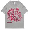 Tshirt Unisex s Street Clothing Hiphop Skull Cartoon Pattern Tshirt Neutral Cotton Unisex Women Tshirt Top 2026 New Summer