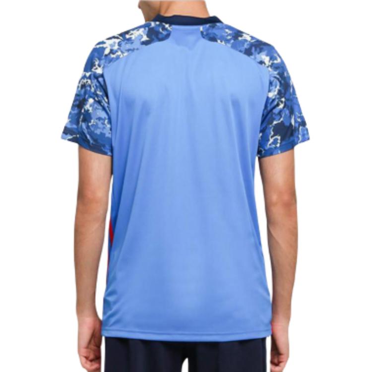 Adidas Japan Home Jersey Shirt Tie-Dye V-Neck Comfortable Versatile Football Shirt Men Tops Blue ED7350
