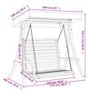 Hollywood Swing with Canopy Solid Fir Wood with Teak Finish