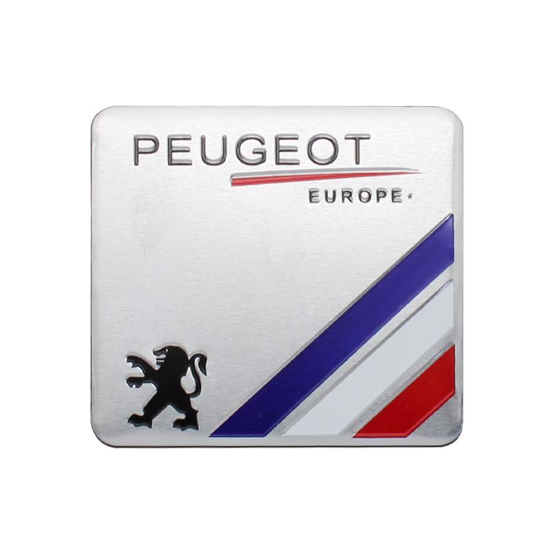 

2026 Hot Car Sticker 3D Aluminum Metal Car Stickers Body Car Styling Emblem Badge for Peugeot 306 308 408 108 RCZ 208 107 106 20