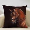 Funda de Cojín Animal Caballo Hermoso Patrón de Caballo Funda de Almohada para Sofá Decoración Artística para Sala de Estar en Casa Funda de Cojín 45x45cm Lino