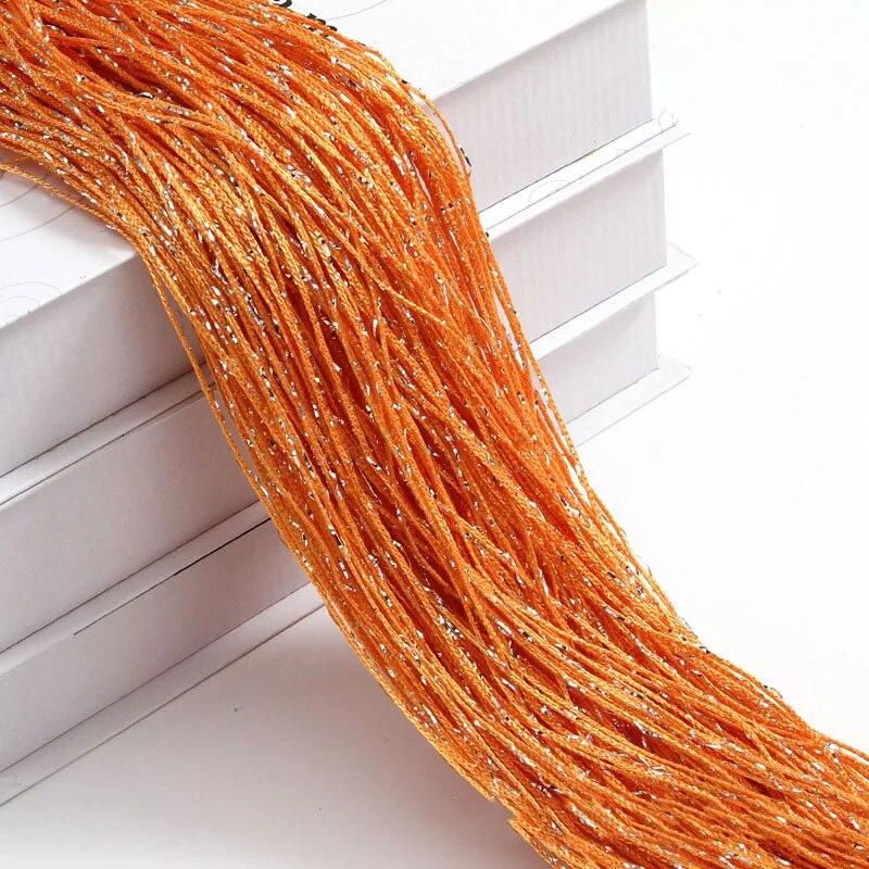 1x2m Snur sclipici Ieftin Perdele de ușă Mărgele despărțitoare de cameră Cu margini țesătură din poliester Panou fereastră 1 bucată