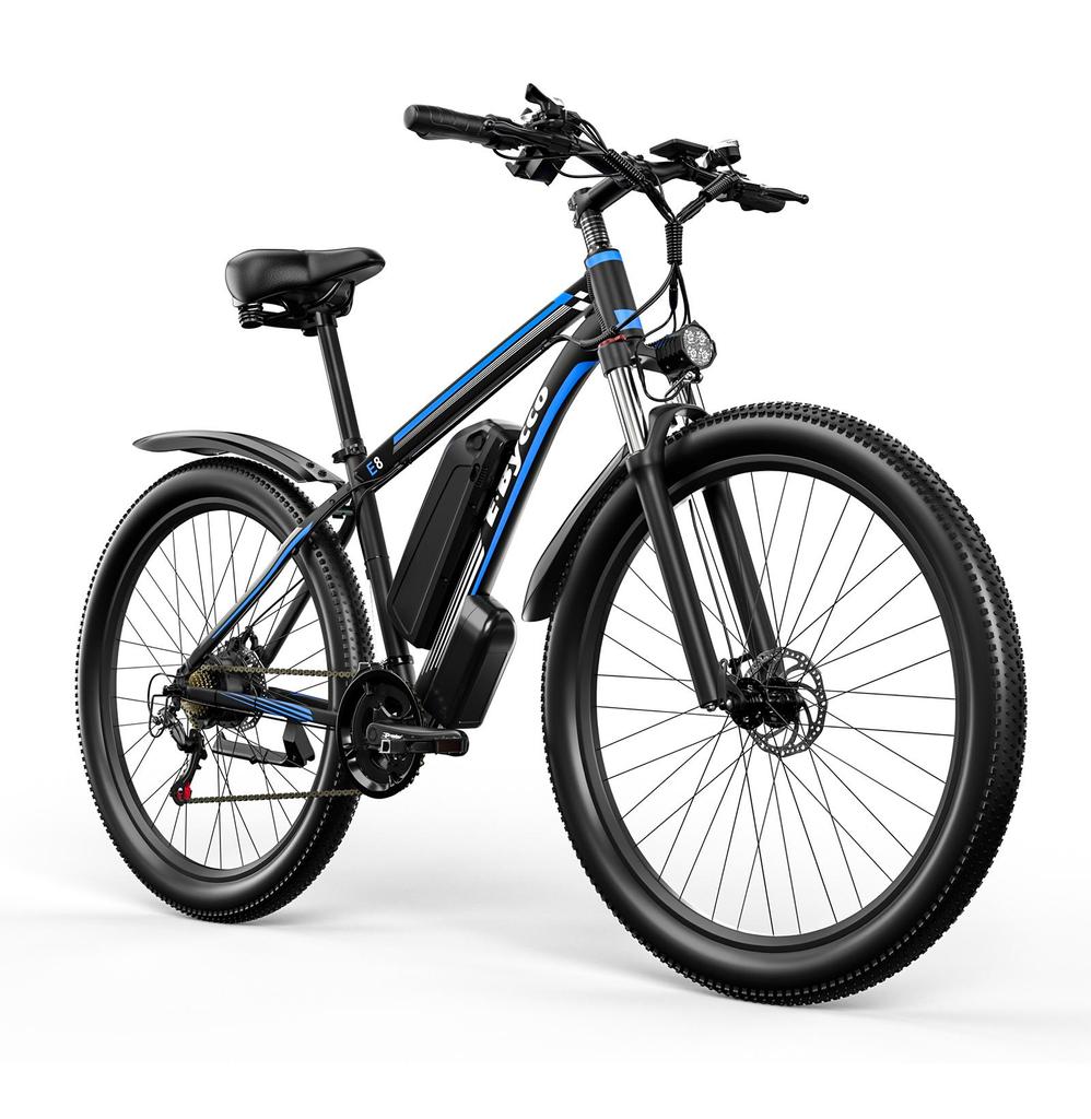 Electric Bicycle Adult EBYCOO 29" 750W Motor 48V 17.5AH Dual Disc Brake Top Speed 45Km/h Shimano 21 Speed Black E8