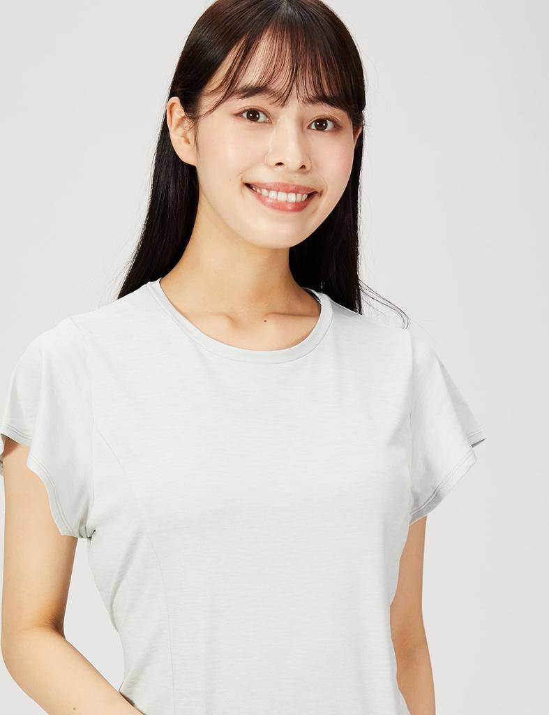 DFY505 Short Sleeve UV Size LG Size to Japanese size CW-X/Wacoal Women's T-Shirt, Moisture-Wicking, Quick-Drying, Antibacterial, Odor-Resistant,
