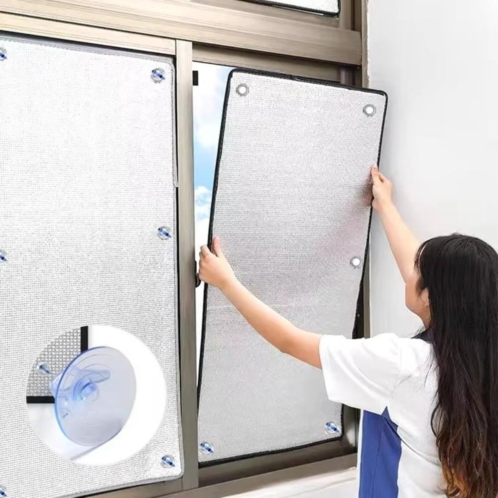 Película Parasol para Ventana Anti-UV Protector Solar de Papel de Aluminio Almohadilla Protectora Película de Privacidad para Ventana para el Hogar