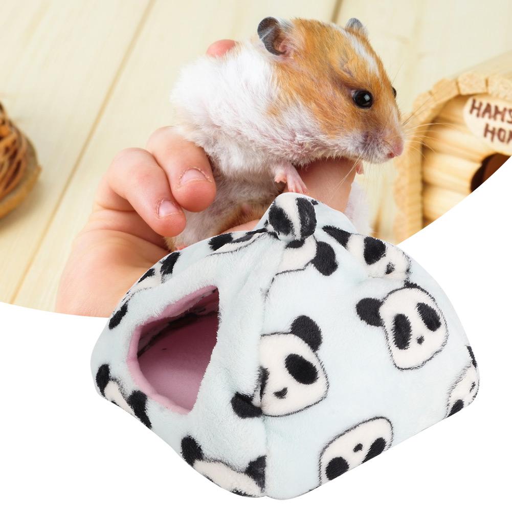 Panda Sky Blue Winter Thicken Plush Cloth Pet Nest Hamster House Hedgehog Bed for Guinea Pig Flying