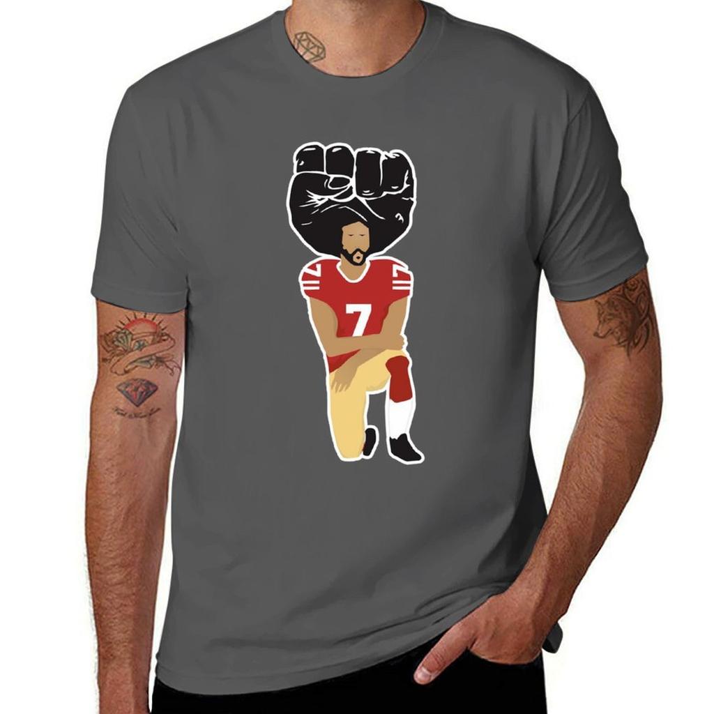 Colin Kaepernick Kneeling Tshirt Anime T Shirts Oversize Tshirt