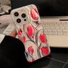 Colorful Tulip Pattern Laser Case For Iphone 16 15 14 13 12 11 Pro Max 16E X XS XR Cover