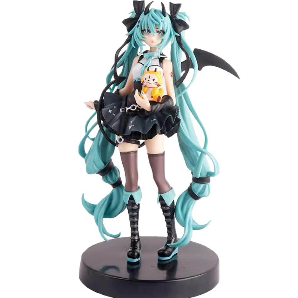 Little Devil Hatsune Miku Cute Sitting Beauty Girl Ornament Car Ornament Instant Noodles Maker Computer Case Decoration Ornament