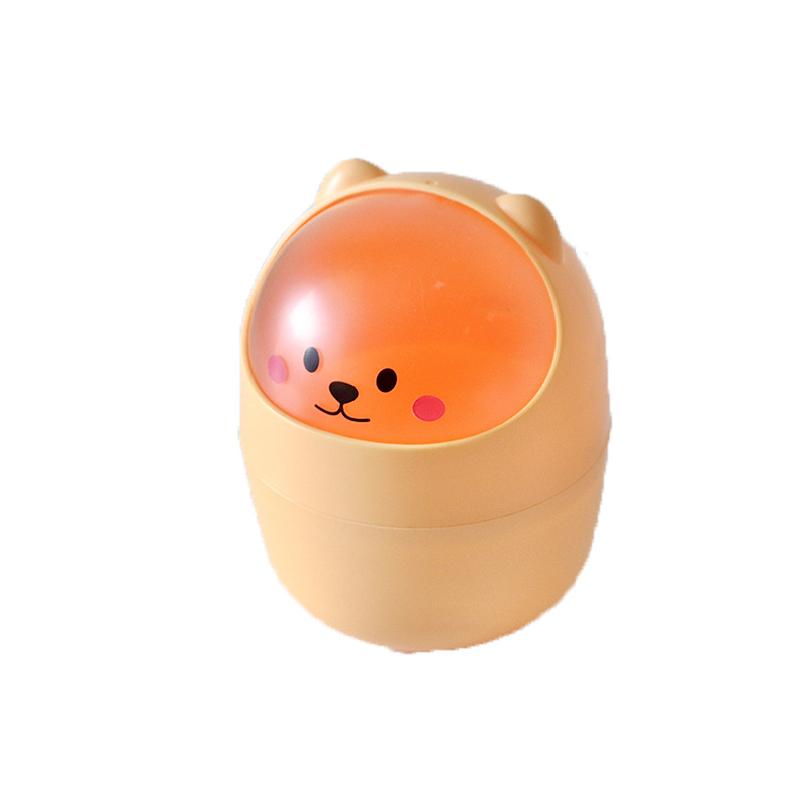 Ins Style Kreativer süßer Home-Desktop mit Deckel Mülleimer Kleine Mini Kawaii Schlafzimmer Schreibtisch Aufbewahrungsbox Stifthalter Geben Sie einen Aufkleber