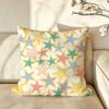 Art MMacaron CColor SStar Cushion Cover Pillow Case Antidustmite Pillowcase Silky Short Plush Sofa Cushion Cover Hot