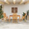 Garden Dining Set 5 pcs Brown Solid Acacia Wood