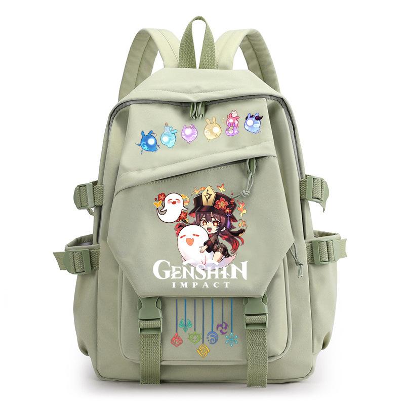 Mochila Escolar Estudante Viagem Caderno Presente para Crianças Bolsa Genshin Impact