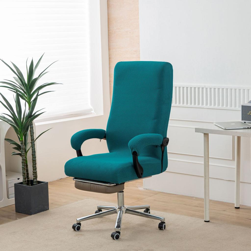 Thickened Corn Kernels Elastic Office Chair Cover Boss Chair Combination 3-Piece Set One-Piece Zipper Swivel Chair Cover Washable