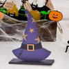 Halloween Wooden Ghost Sign Cute Ghost Witch Pumpkin Tiered Tray Decoration for Home Shelf Mantel Tabletop Windowsill Decor