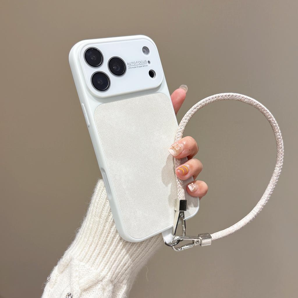 All-inclusive Seconds Become Larger Windows Denim for iPhone17 Apple 16Pro Max Mobile Phone Case 14/15 Hand Strap