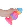 Dicker bunter im Dunkeln leuchtender kürbisförmiger Analplug weibliches Gerät Sm erotisches Spielzeug Erwachsene Masturbationsbedarf Dildo